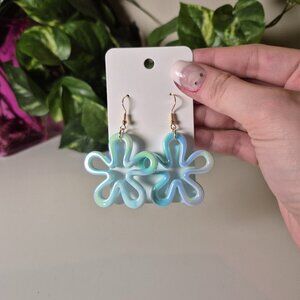 Acrylic Holo Spongebob Flowers Earrings